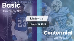 Matchup: Basic  vs. Centennial  2019
