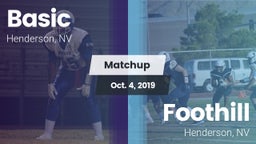 Matchup: Basic  vs. Foothill  2019
