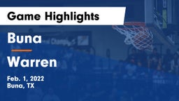 Buna  vs Warren  Game Highlights - Feb. 1, 2022