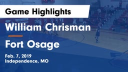 William Chrisman  vs Fort Osage  Game Highlights - Feb. 7, 2019