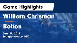 William Chrisman  vs Belton  Game Highlights - Jan. 29, 2019
