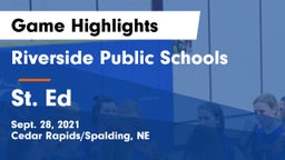Riverside Public Schools vs St. Ed Game Highlights - Sept. 28, 2021