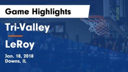 Tri-Valley  vs LeRoy  Game Highlights - Jan. 18, 2018