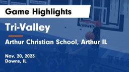Tri-Valley  vs Arthur Christian School, Arthur IL Game Highlights - Nov. 20, 2023