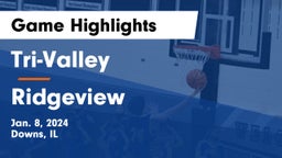 Tri-Valley  vs Ridgeview  Game Highlights - Jan. 8, 2024