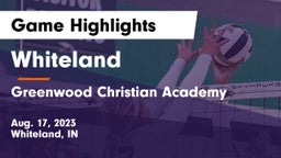 Whiteland  vs Greenwood Christian Academy  Game Highlights - Aug. 17, 2023