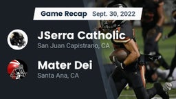 Recap: JSerra Catholic  vs. Mater Dei  2022