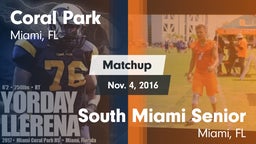Matchup: Coral Park vs. South Miami Senior  2016