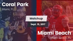 Matchup: Coral Park vs. Miami Beach  2017