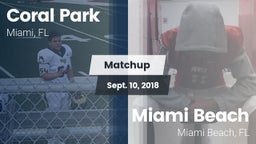 Matchup: Coral Park vs. Miami Beach  2018