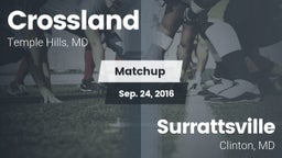Matchup: Crossland vs. Surrattsville  2016