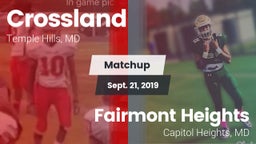 Matchup: Crossland vs. Fairmont Heights  2019