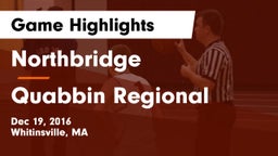 Northbridge  vs Quabbin Regional  Game Highlights - Dec 19, 2016