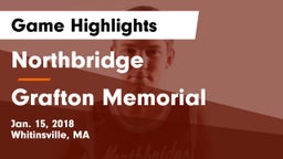 Northbridge  vs Grafton Memorial  Game Highlights - Jan. 15, 2018