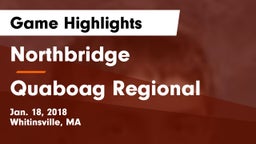 Northbridge  vs Quaboag Regional  Game Highlights - Jan. 18, 2018