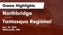 Northbridge  vs Tantasqua Regional  Game Highlights - Jan. 29, 2018