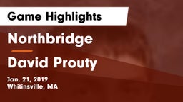 Northbridge  vs David Prouty  Game Highlights - Jan. 21, 2019