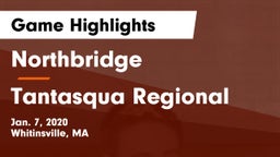 Northbridge  vs Tantasqua Regional  Game Highlights - Jan. 7, 2020