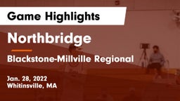 Northbridge  vs Blackstone-Millville Regional  Game Highlights - Jan. 28, 2022