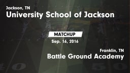 Matchup: University School vs. Battle Ground Academy  2016