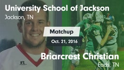 Matchup: University School vs. Briarcrest Christian  2016