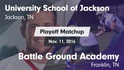 Matchup: University School vs. Battle Ground Academy  2016