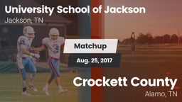 Matchup: University School vs. Crockett County  2017