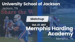 Matchup: University School vs. Memphis Harding Academy 2017