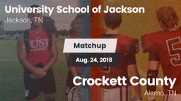 Matchup: University School vs. Crockett County  2018