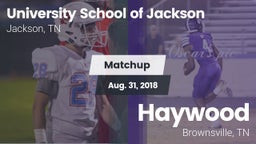 Matchup: University School vs. Haywood  2018