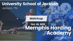 Matchup: University School vs. Memphis Harding Academy 2018
