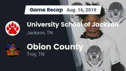 Recap: University School of Jackson vs. Obion County  2019
