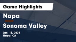 Napa  vs Sonoma Valley  Game Highlights - Jan. 18, 2024