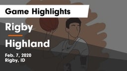 Rigby  vs Highland  Game Highlights - Feb. 7, 2020