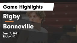 Rigby  vs Bonneville  Game Highlights - Jan. 7, 2021