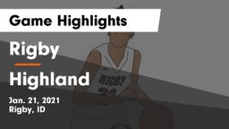 Rigby  vs Highland  Game Highlights - Jan. 21, 2021