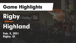 Rigby  vs Highland  Game Highlights - Feb. 5, 2021