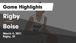 Rigby  vs Boise  Game Highlights - March 4, 2021