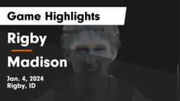 Rigby  vs Madison  Game Highlights - Jan. 4, 2024