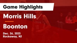 Morris Hills  vs Boonton  Game Highlights - Dec. 26, 2023