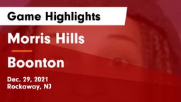 Morris Hills  vs Boonton  Game Highlights - Dec. 29, 2021