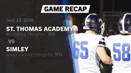 Recap: St. Thomas Academy   vs. Simley  2016