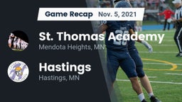 Recap: St. Thomas Academy   vs. Hastings  2021