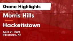 Morris Hills  vs Hackettstown  Game Highlights - April 21, 2022