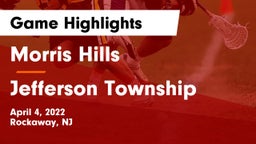 Morris Hills  vs Jefferson Township  Game Highlights - April 4, 2022