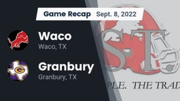 Recap: Waco  vs. Granbury  2022