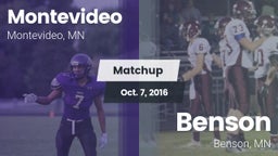 Matchup: Montevideo High vs. Benson  2016