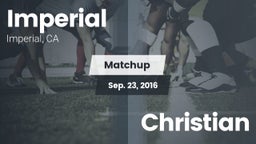 Matchup: Imperial  vs. Christian 2016