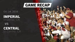 Recap: Imperial  vs. Central  2016