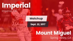 Matchup: Imperial  vs. Mount Miguel  2017